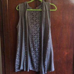 Belldini Gary Sleeveless Cardigan Crochet XL